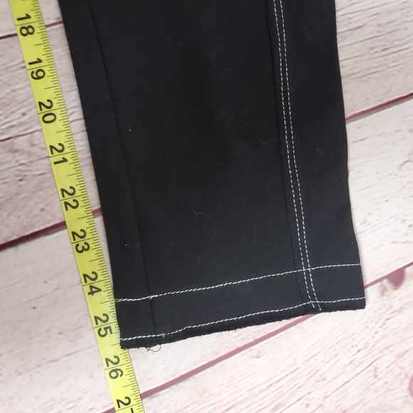 Dee Elly Black 100% Cotton Slim Leg Pull-on Pants - Picture 12 of 12